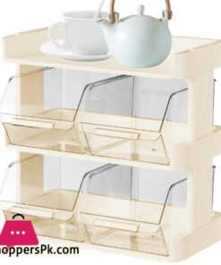 Tea Bag Shelf Organizer Coffee Pod Organizer Large Capacity Tea Bag Holder Two Layers - Image 2