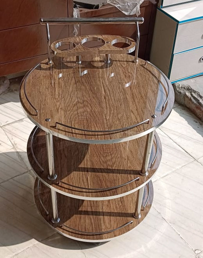 Tea Trolley Round Shape