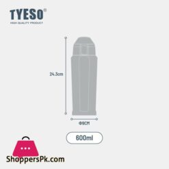 Tyso Sports Vacuum Insulated Bottle Keep Cold And Hot With Handle 600 Ml