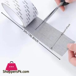 Window Screen Repair Tape Self Adhesive Mesh Tape Net Door Fix Patch Anti Insect Mosquito Mesh Broken Holes Repairing