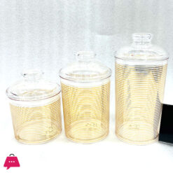 Acrylic Jar Set Air Tight Jars Set Of 3 - Round