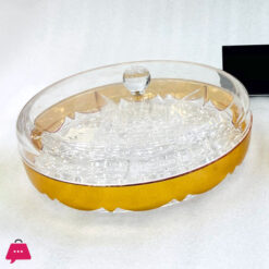 Acrylic Large 5 Section Dry Fruits Dish – 26cm