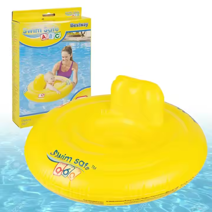 Bestway Inflatable Float Ring Yellow Color Swimming Baby Seat