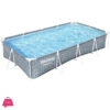 Bestway Steel Rectangle Above Ground Poo, Leaf Shape Pattern Swimming Pool 12' X 6'7&Quot; X 26&Quot;