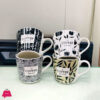 Bone China Tea Cups Coffee Mug with Coffee Printed - 1Pcs