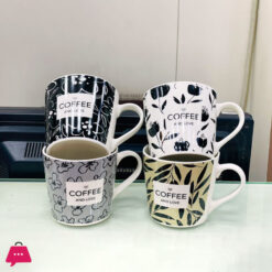 Bone China Tea Cups Coffee Mug with Coffee Printed - 1Pcs