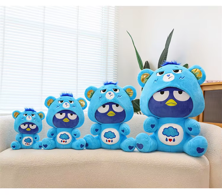 Cartoon Care Bears Cross-Dressing Hello Kitty Big Plush Toy Rainbow Bear Plush Doll Bedroom Pillow Kid Birthday Gift