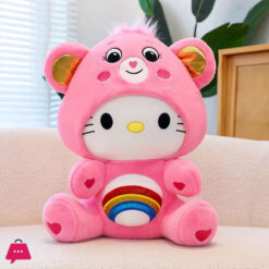 Cartoon Care Bears Cross-Dressing Hello Kitty Big Plush Toy Rainbow Bear Plush Doll Bedroom Pillow Kid Birthday Gift