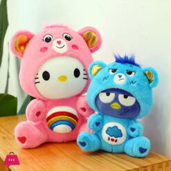 Cartoon Care Bears Cross-Dressing Hello Kitty Big Plush Toy Rainbow Bear Plush Doll Bedroom Pillow Kid Birthday Gift