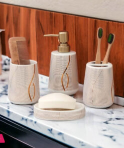 Ceramic Bathroom Accessories Set Ceramic - 4Pcs