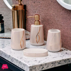 Ceramic Bathroom Accessories Set Ceramic - 4Pcs