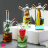 Creative Oil Bottle Dual-use Glass Oil Pot 2-in-1 Kitchen Goods 500ml + 40ml