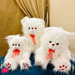 Cute Plush White Teddy Bear With Multi Dot 5 Cute Plush White Teddy Bear With Multi Dot