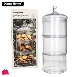 Danny Home 3 Layer Glass Cookie Jar 39cm