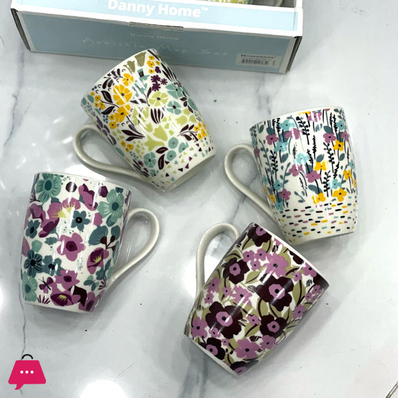 Danny Home 400Ml Artistic Mug Set Of 4 4 Danny Home 400Ml Artistic Mug Set Of 4 - Image 2
