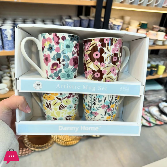 Danny Home 400Ml Artistic Mug Set Of 4 3 Danny Home 400Ml Artistic Mug Set Of 4
