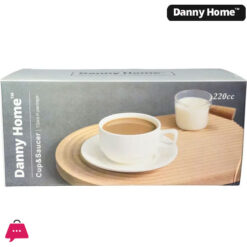 Danny Home Ceramic White 6 Cup And 6 Saucer 220Ml