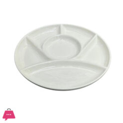 Danny Home cramic 6 Compartment Snack Divider Tray 2 Pcs Set 9Inch