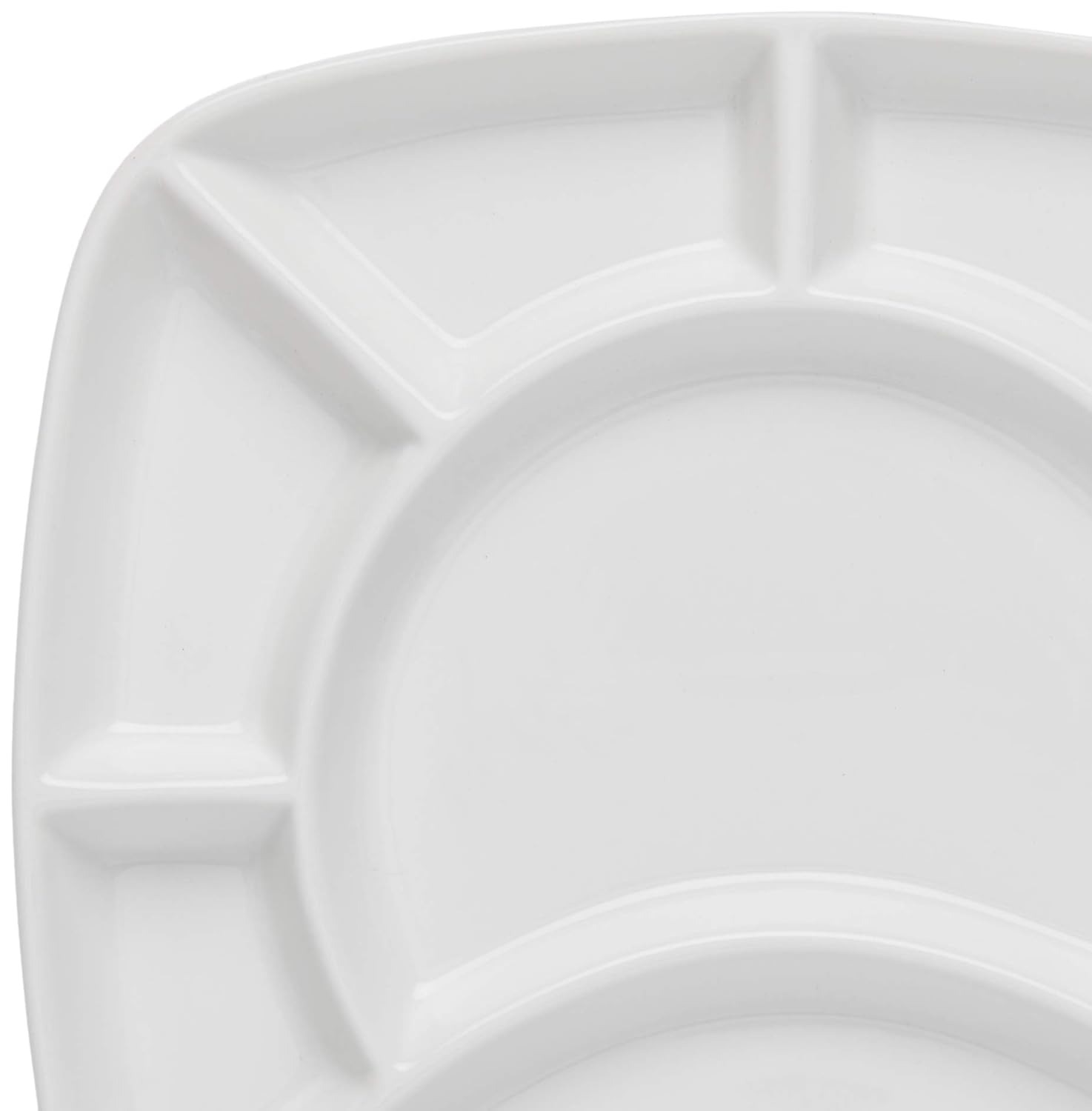 Danny Home Ceramic 6 Compartment Snack Divider Tray  Set 9 Inch