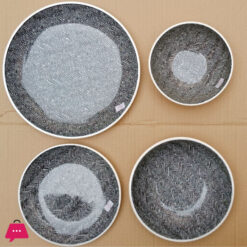 Danny Home Elegant Textures Porcelain Salad Bowl 8 Inch