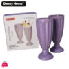 Danny Home Fine Porcelain Milkshake Cups Set 2Pcs - 7.5 Inch