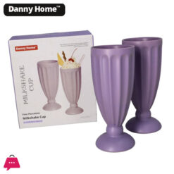 Danny Home Fine Porcelain Milkshake Cups Set 2Pcs - 7.5 Inch