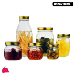 Danny Home Glass Airtight Mason Jar Set 6 Pcs
