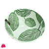 Danny Home Green Leaf Porcelain Deep Plate 8 Inch