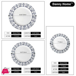 Danny Home Nordic Style Porcelain 18 Piece Plate Set Dinner Set