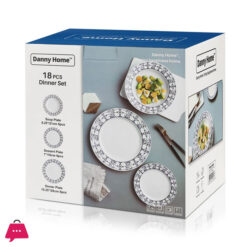Danny Home Nordic Style Porcelain 18 Piece Plate Set Dinner Set