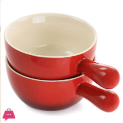 Danny Home Red  Round Dip Dish with Handle 3 Inch