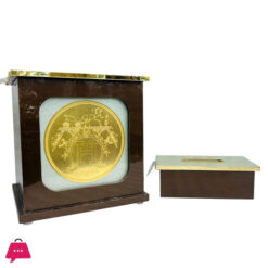 Fancy Wooden Dustbin And Tissue Box Set