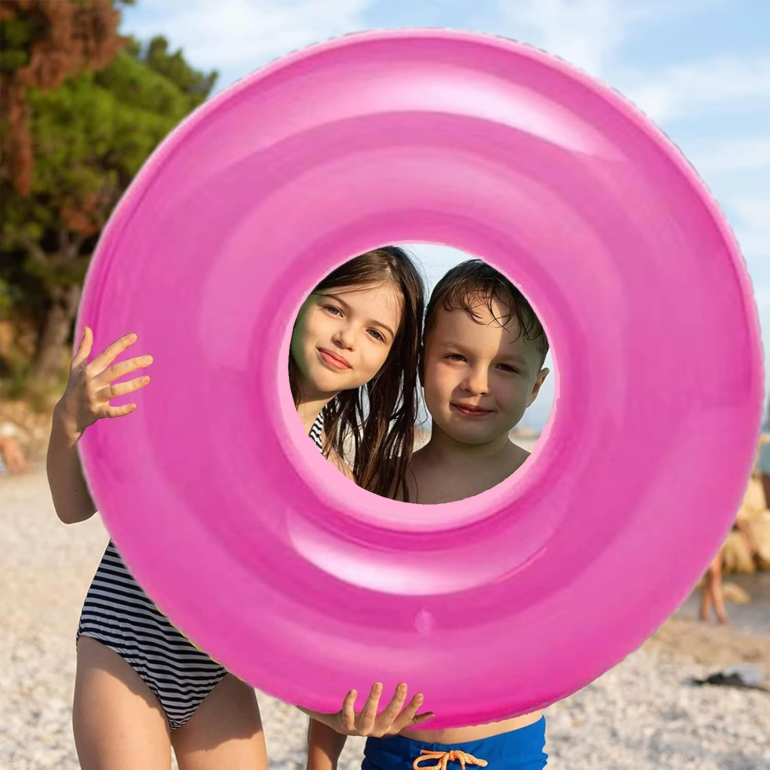 Intex Float Inflatable Pool Tube Swim Ring I Nflatable Rubber Ring Swimming Rings Durable 30 Inch