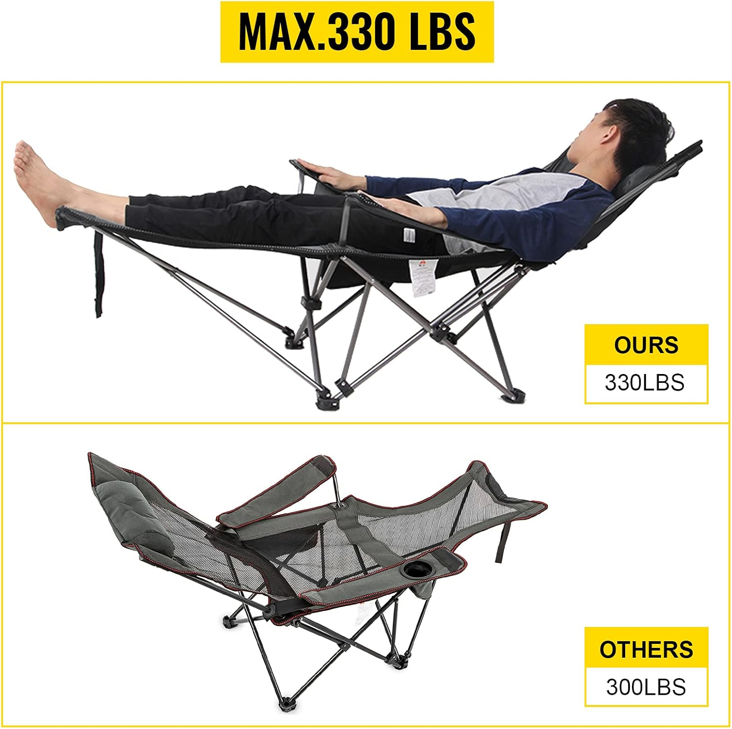 Folding Camp Chair With Footrest In Pakistan