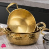 Golden Cooking Pot Hammer Pattern With Cover Special Pot For Golden Instant Noodle Pot For Cooking 18 Cm