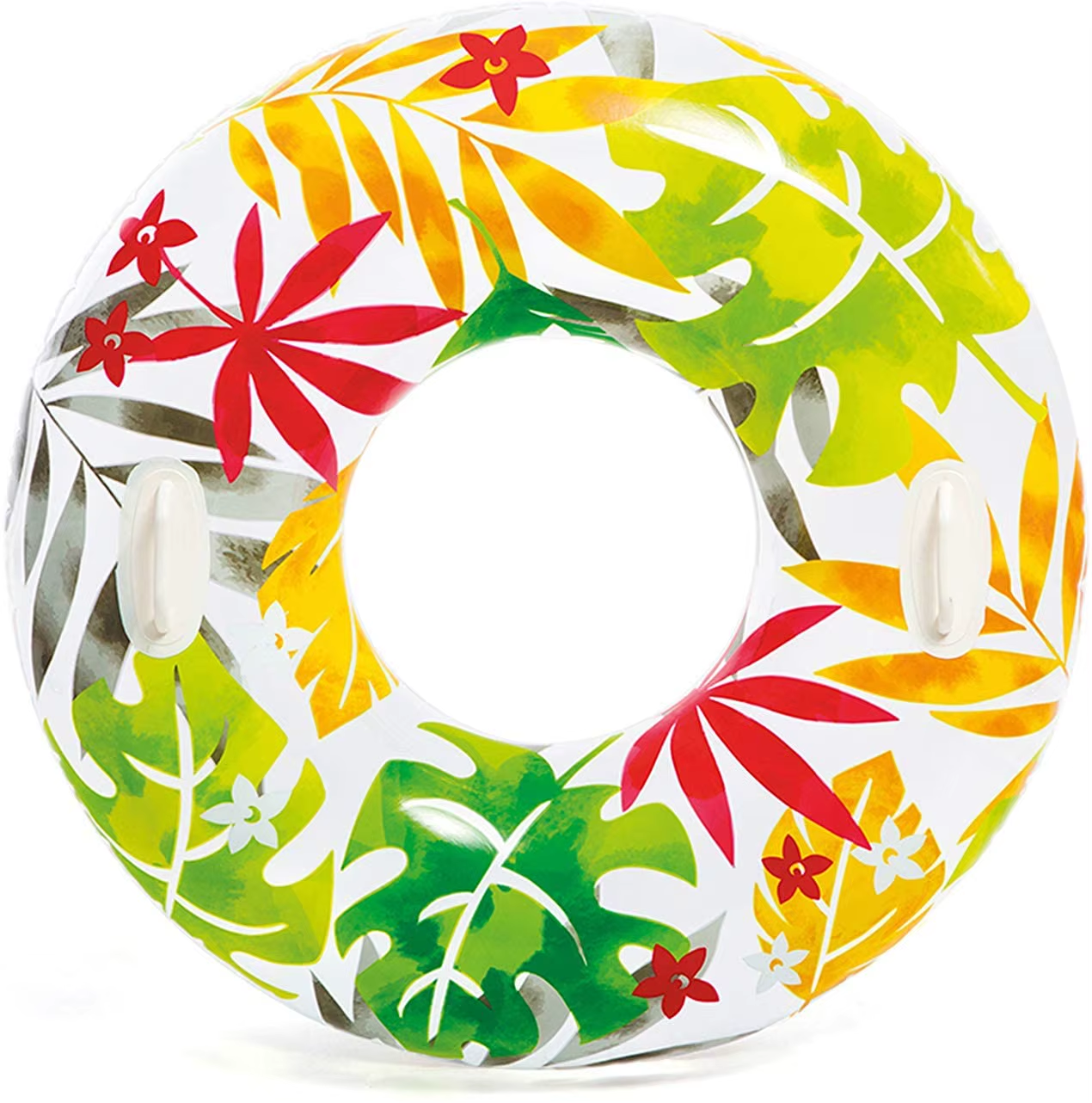 Intex Fun Swim Ring Summer Swimming Pool Transparent Tubes Lush Tropical Tubes