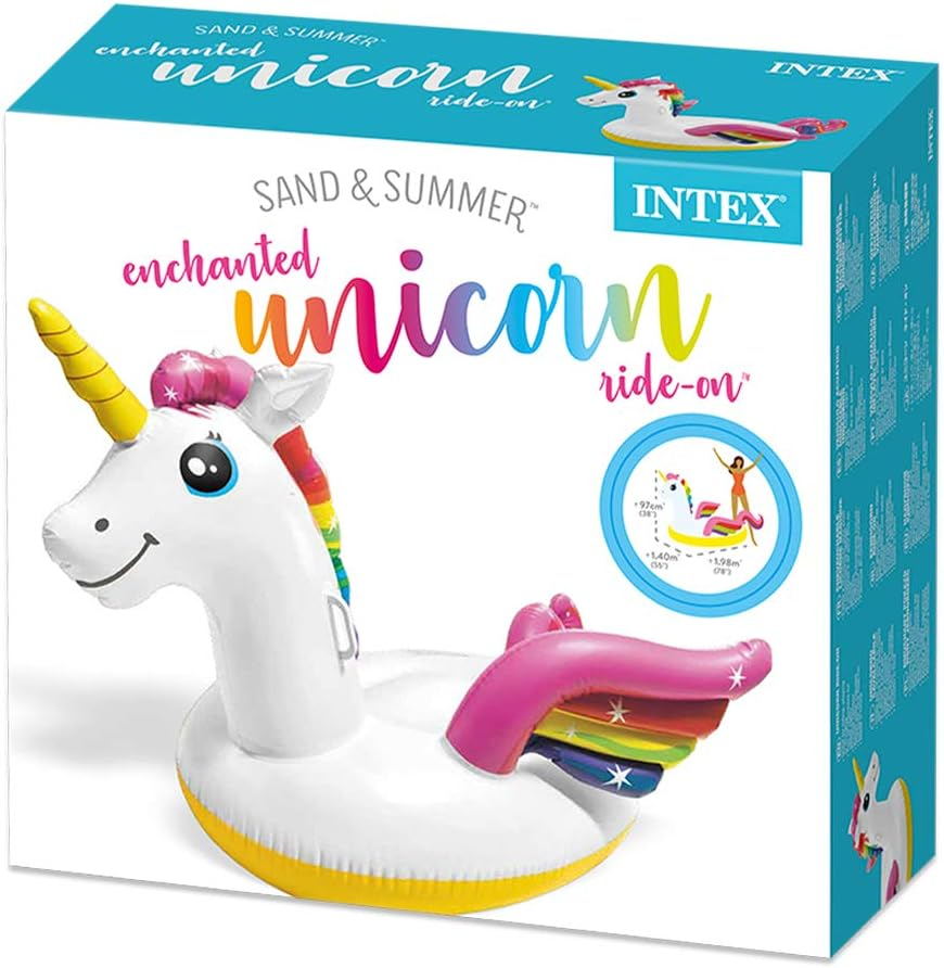 Intex Unicorn Pool Floater, Multicolor, Siva Unicorn Rideon (79X55X38)