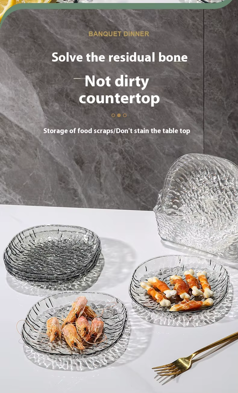 Light Luxury Plastic Plates Fruit Snacks Dried 8 Plate With Stand