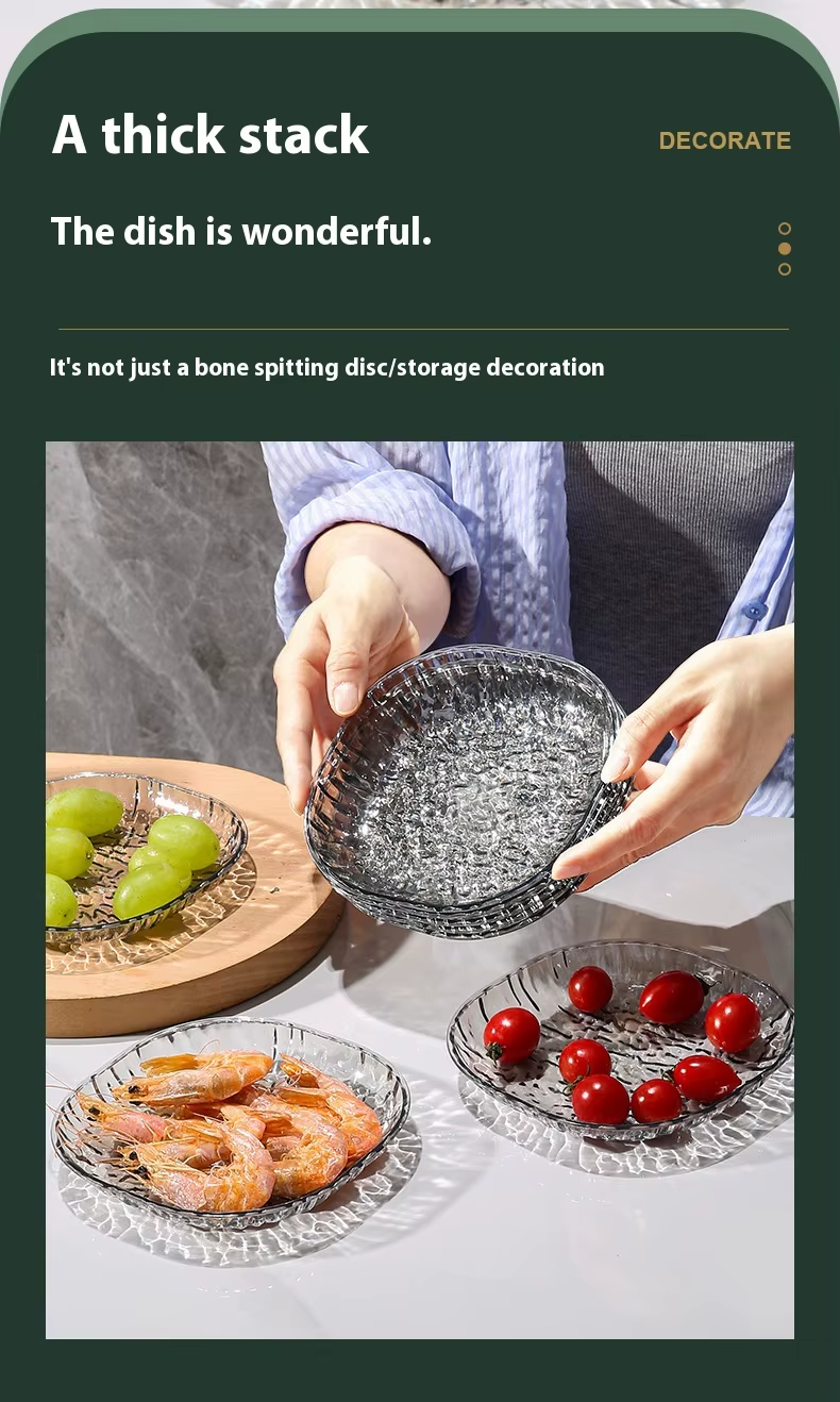 Light Luxury Plastic Plates Fruit Snacks Dried 8 Plate With Stand