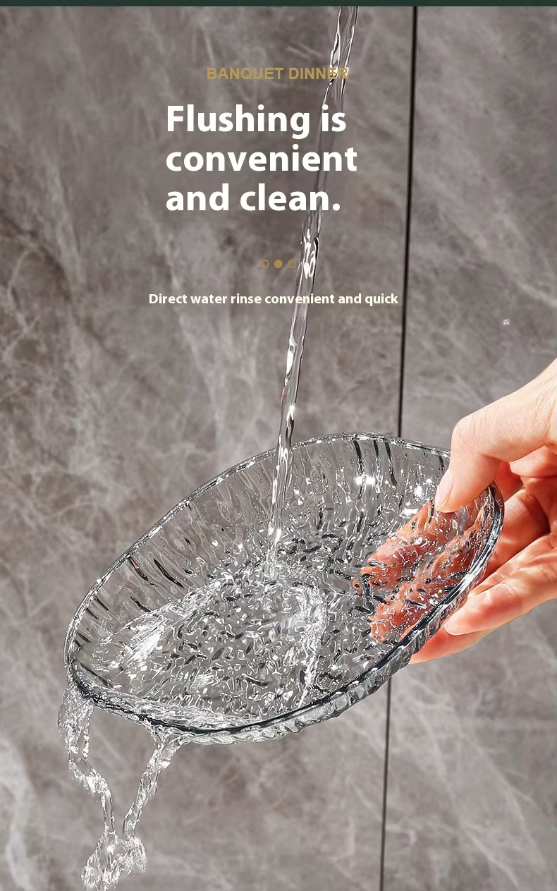 Light Luxury Plastic Plates Fruit Snacks Dried 8 Plate With Stand