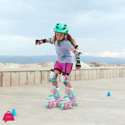 Mermaid Roller Skates Adjustable Light Up Roller Skates For Girls Purple &Amp; Pink Kids Roller Skates Indoor Outdoor