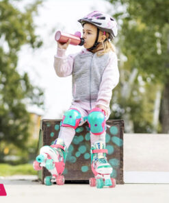 Mermaid Roller Skates Adjustable Light Up Roller Skates For Girls Purple &Amp; Pink Kids Roller Skates Indoor Outdoor - Image 4