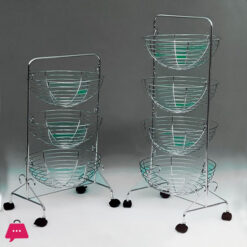 Metal Kitchen Cart - Trolley With Wheels 3-4-Shelves