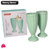 Danny Home Fine Porcelain Milkshake Cups Set 2Pcs - 7.5 Inch