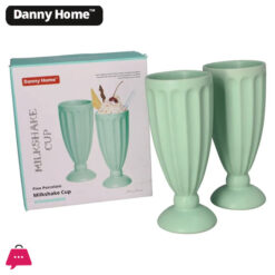 Danny Home Fine Porcelain Milkshake Cups Set 2Pcs - 7.5 Inch