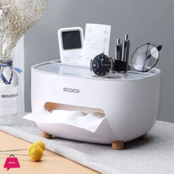 Multifunctional ECO Tissue Box Cover Holder with Storage Container