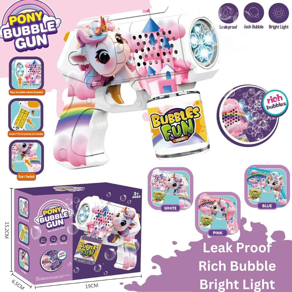 Pony Horse Electric Bubbel Gun