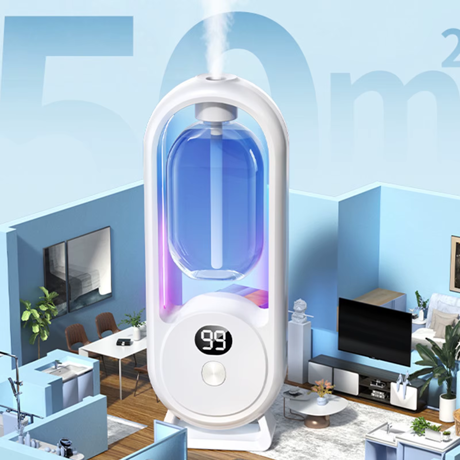 Rechargeable Essential Oils Diffuser Aromatherapy Humidifiers Wall Mounted Desktop Oil Fragrance Diffuser Essential For Home