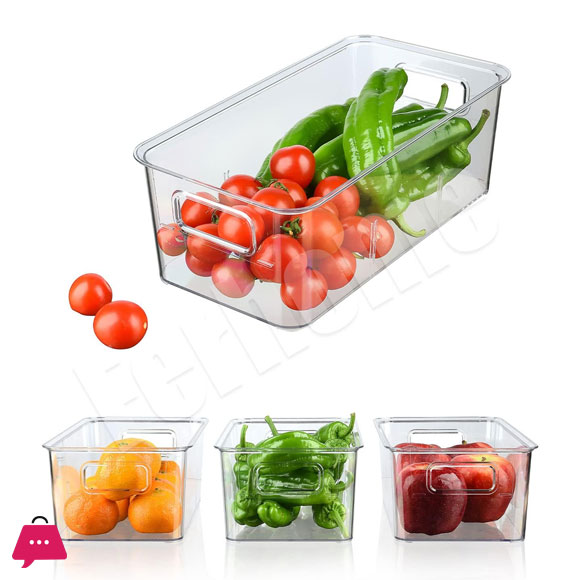 Refrigerator Organizer Set Of 3 Kitchen Compartment Containers 6 Refrigerator Organizer Set Of 3 Kitchen Compartment Containers - Image 4