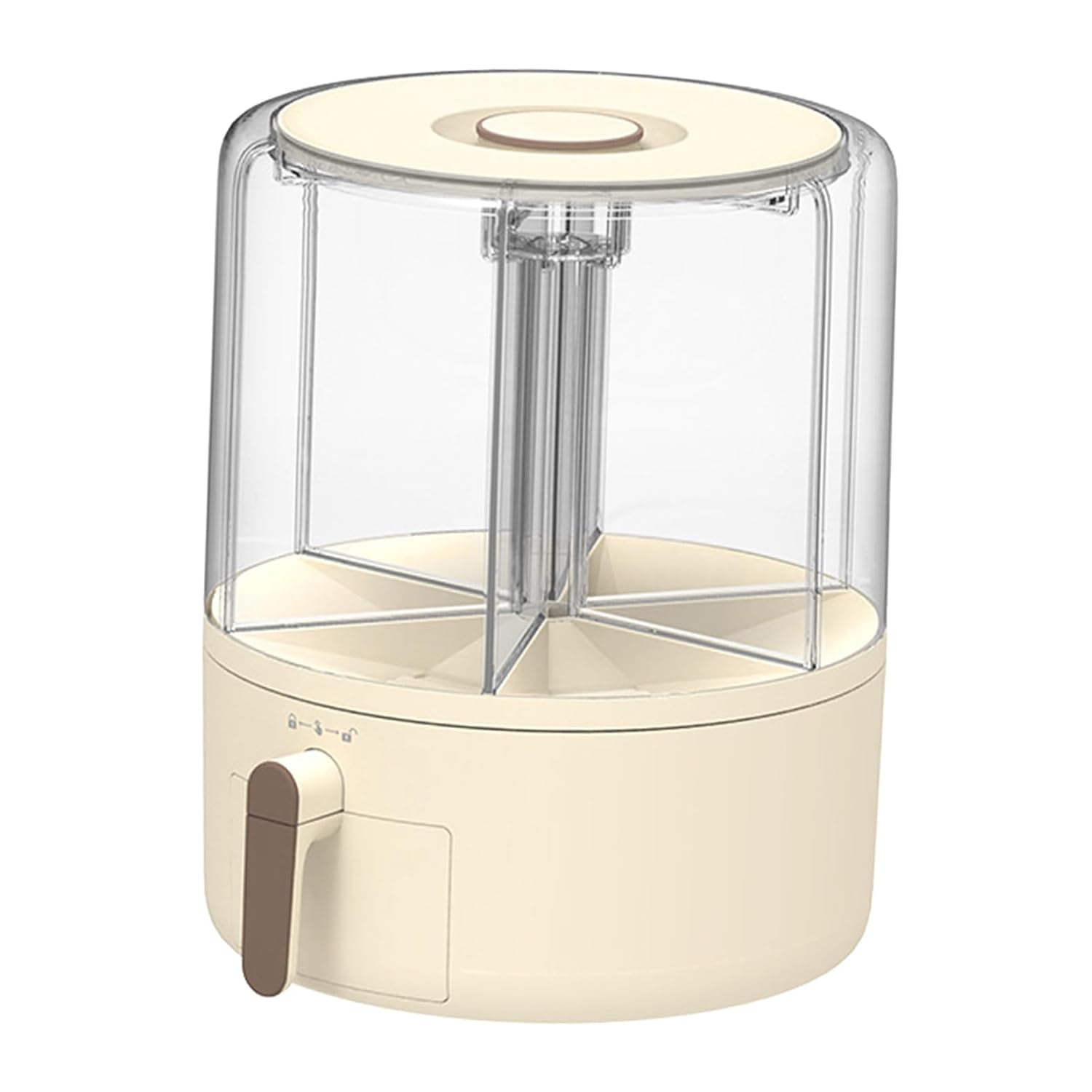 Rotating Grain Rice Storage Large Capacity Compact Design Plastic 10Kg Capacity